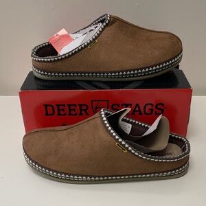 Deer Stags Men's Brown Slippers Size 9